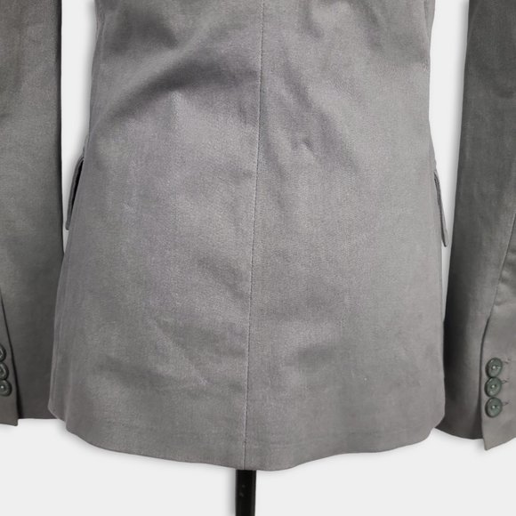 NWOT AnnaRita N Gray Olive Green Blazer Jacket Size 6 - Picture 8 of 12